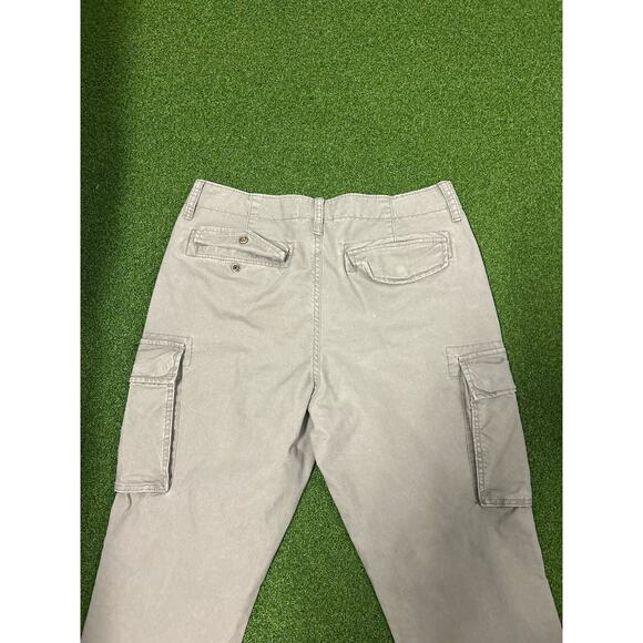 Old Navy 100% Cotton Gray Straight Leg Cargo Pockets Pants Men's 34x32 - Picture 8 of 9